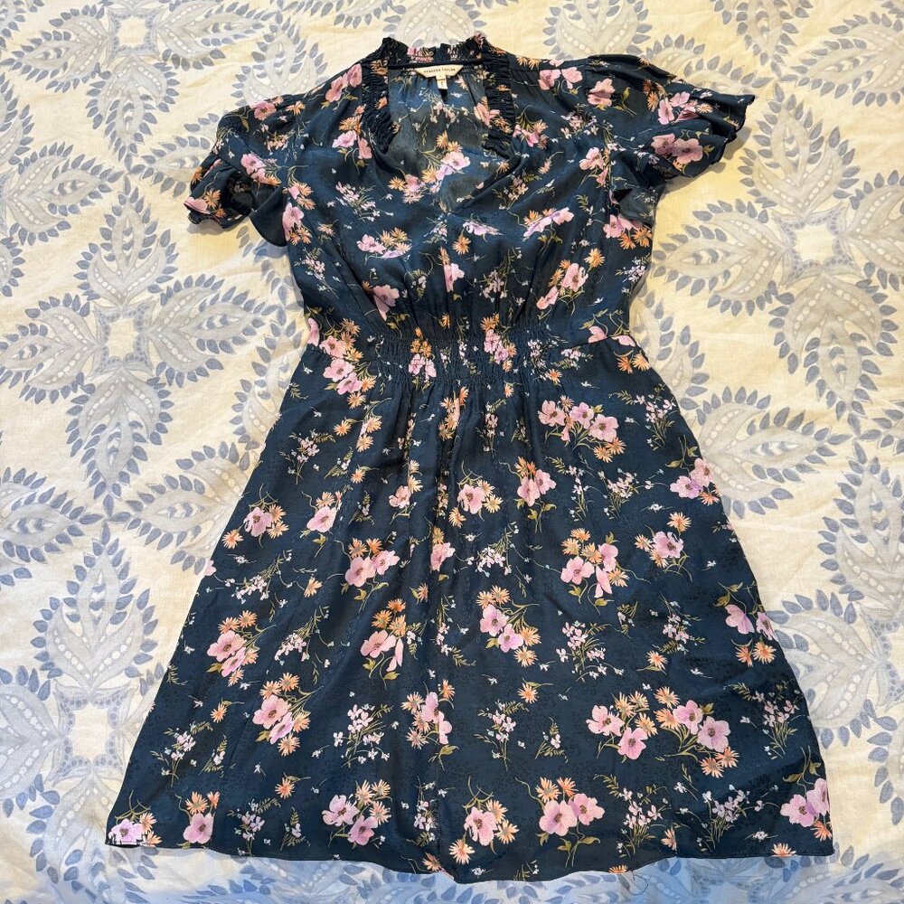 Rebecca Taylor Emilia Floral-Print Silk Mini Dress, Size 6, Preowned